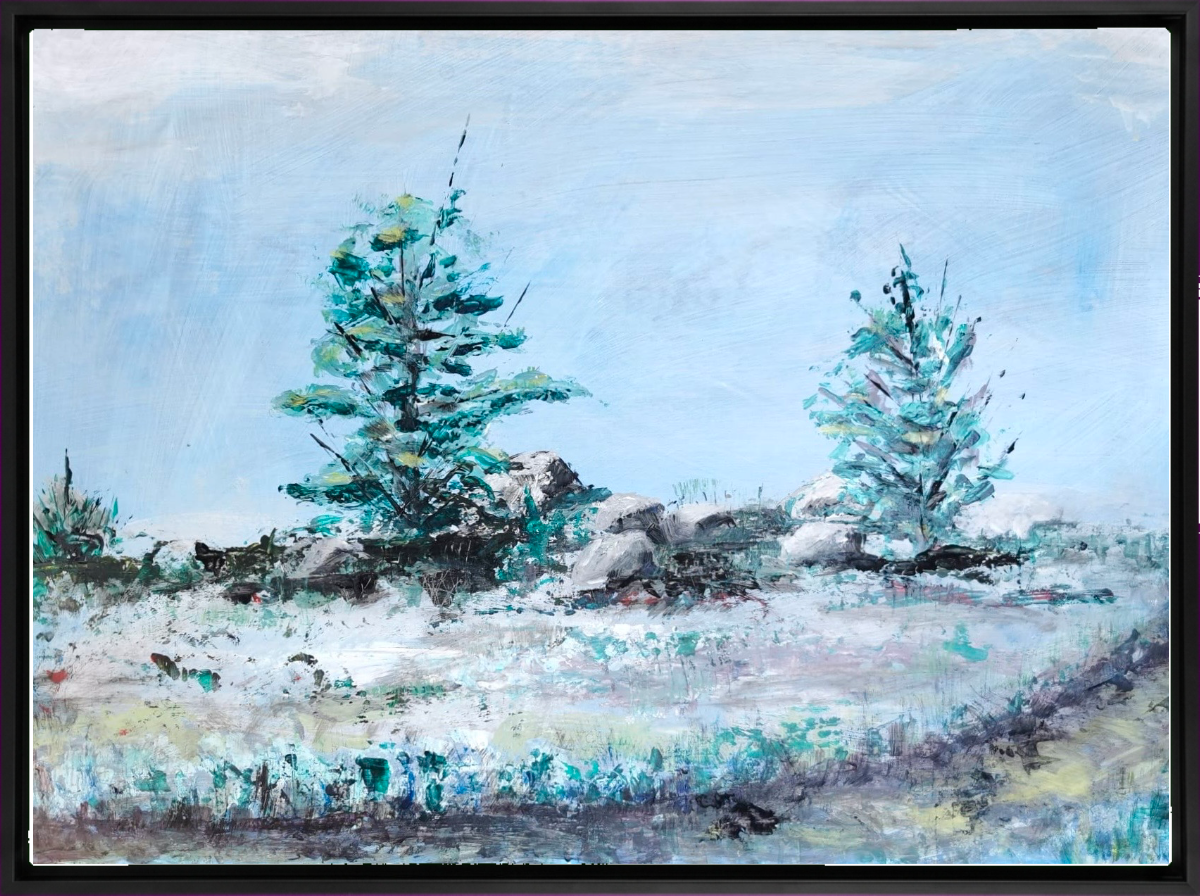 Remízek, akryl, karton, 66x46cm