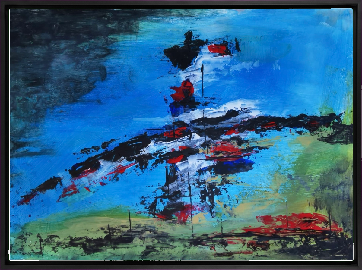 Zlost, akryl, karton, 66x46cm