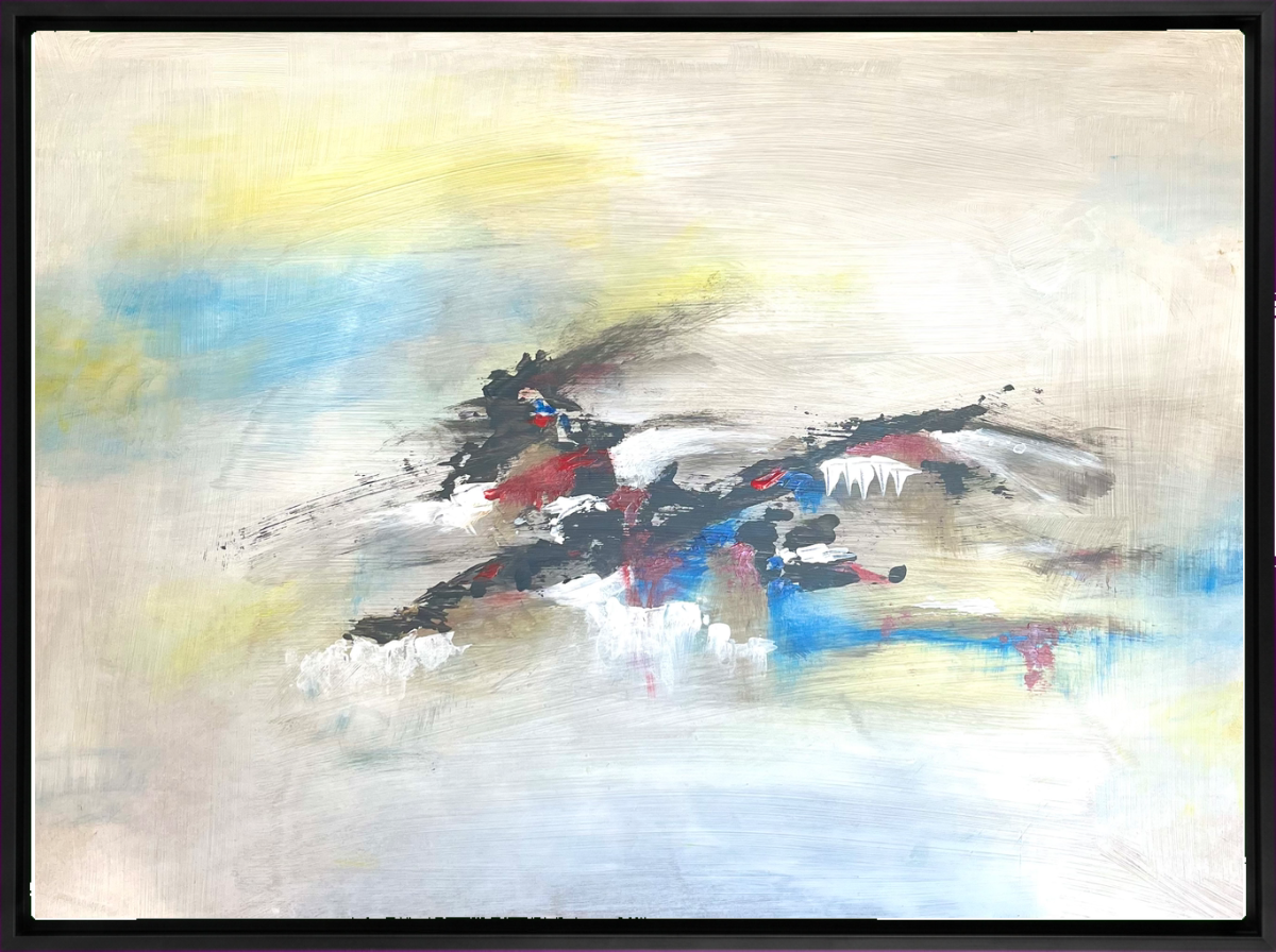 Rozpaky, akryl, karton, 66x46cm